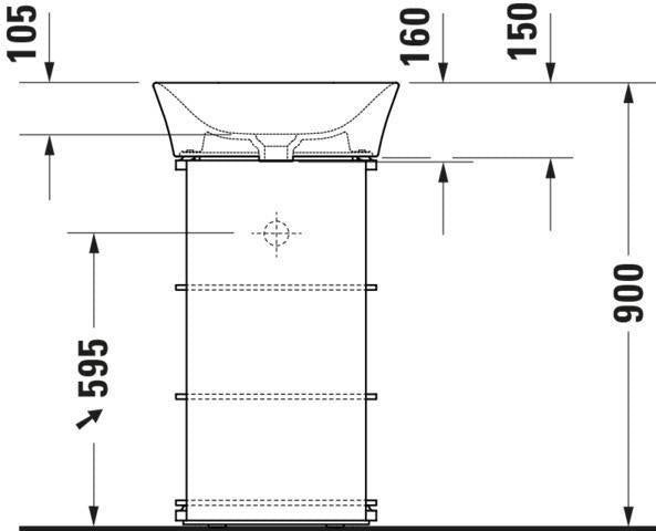 DURAVIT White Tulip Möbelwaschtisch 500 mm weiß ohne Hahnloch mit WonderGliss