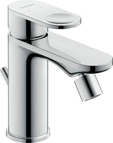 DURAVIT B.3 Einhebel-Bidetmischer mit Zugstangen-Ablaufgarnitur, chrom, 128 mm Ausladung