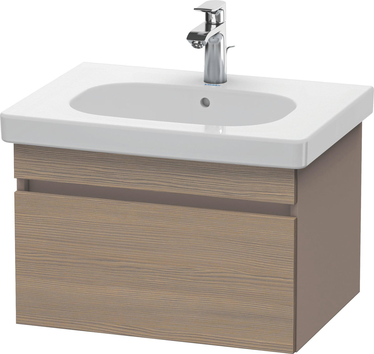DURAVIT DuraStyle Waschtischunterbau 600 mm Eiche Terra/Weiß Matt mit 1 Auszug