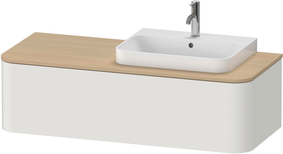 DURAVIT Happy D.2 Konsolenwaschtischunterbau 1300 mm taupe supermatt mit Tip-On und LED