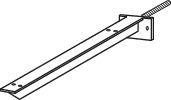 DURAVIT Konsolenträger Universal 420x90mm T-förmig – Stahl, grau, für Badmöbel
