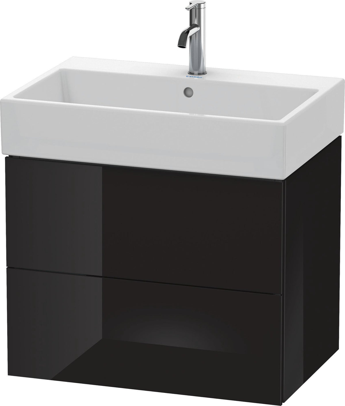 Duravit L-Cube Waschtischunterbau 684 mm, 2 Schubkästen, Weiß Matt, Wandmontage