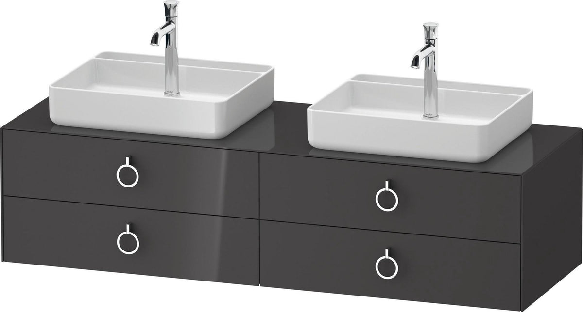 DURAVIT White Tulip Konsolen-Waschtischunterbau 1600 mm, 4 Schubkästen, LED, Philippe Starck