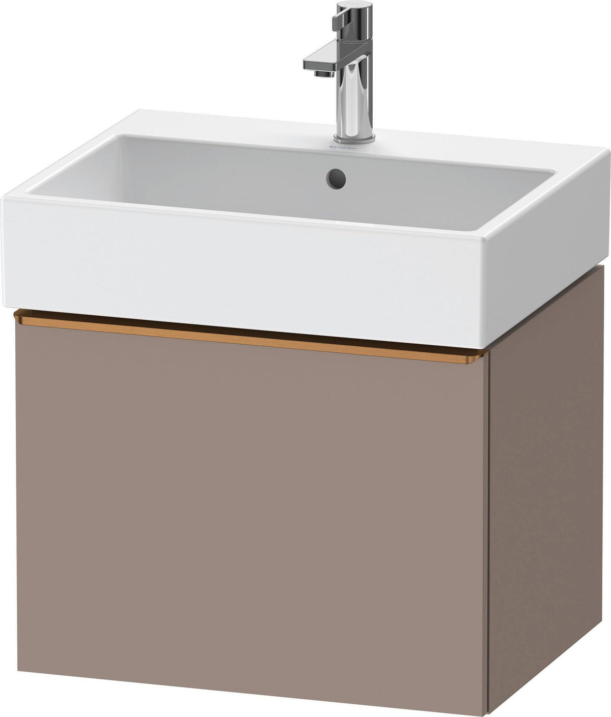 DURAVIT D-Neo Waschtischunterbau 584 mm wandhängend mit 1 Auszug, Griff Bronze, Weiß Matt