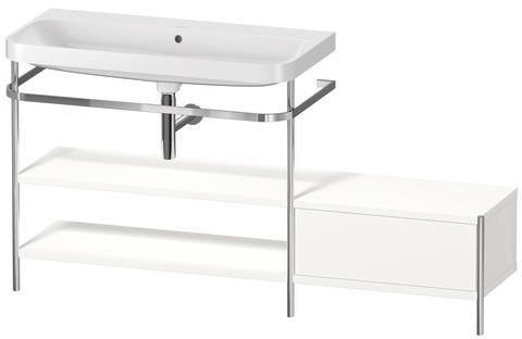 Duravit Happy D.2 Plus Waschtischunterbau 1600 mm mit Metallkonsole und Möbelwaschtisch