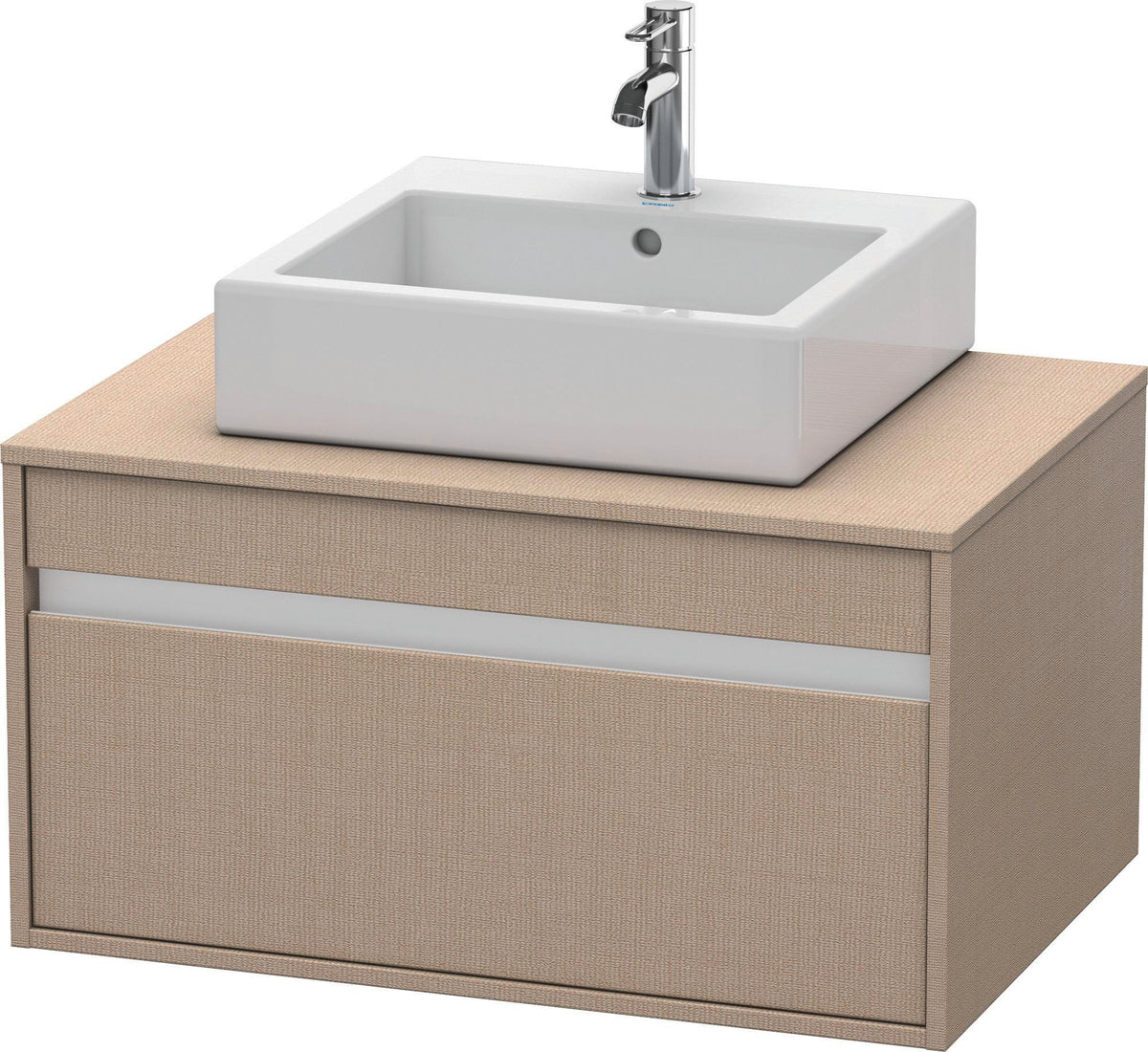 Duravit Ketho Waschtischunterbau wandhängend 800 mm, 1 Auszug, weiß matt, für Aufsatzwaschtisch