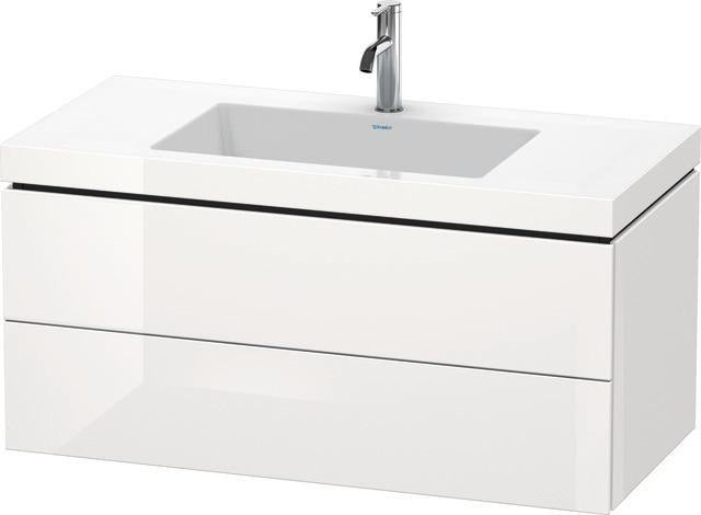 Duravit L-Cube Waschtischset 1000x480 mm mit Vero Air Möbelwaschtisch und 2 Schubkästen in Steingrau matt