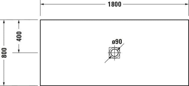 DURAVIT Sustano Duschwanne 1800x800x30 mm Mineralguss Dunkelgrau Matt
