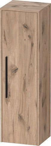 DURAVIT D-Code Halbhochschrank 400 mm, rechts, Basalt Matt, 1 Tür, Glasböden