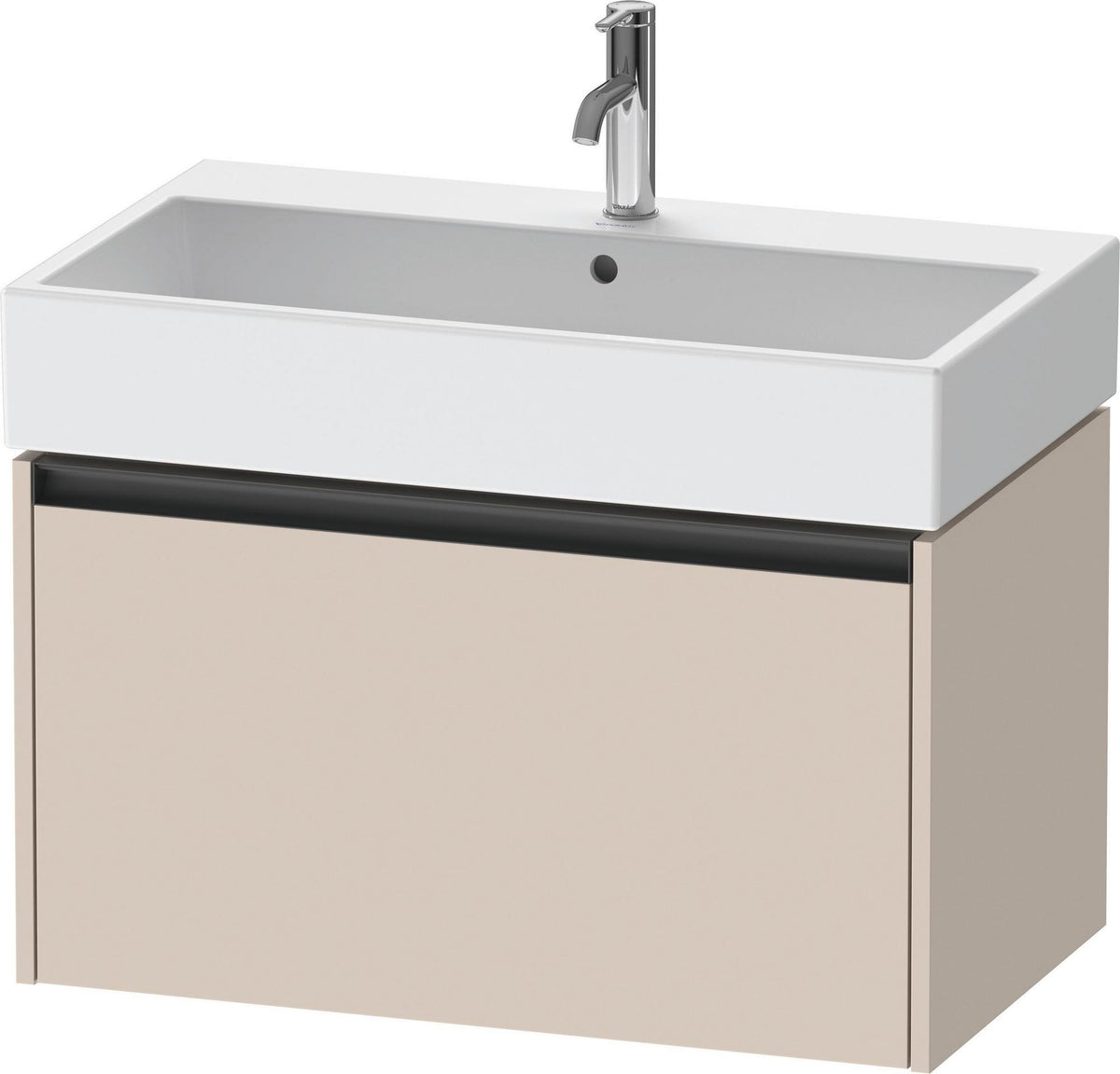 Duravit Waschtischunterbau Ketho.2 wandhängend 460x784x440mm Betongrau Matt 1 Auszug