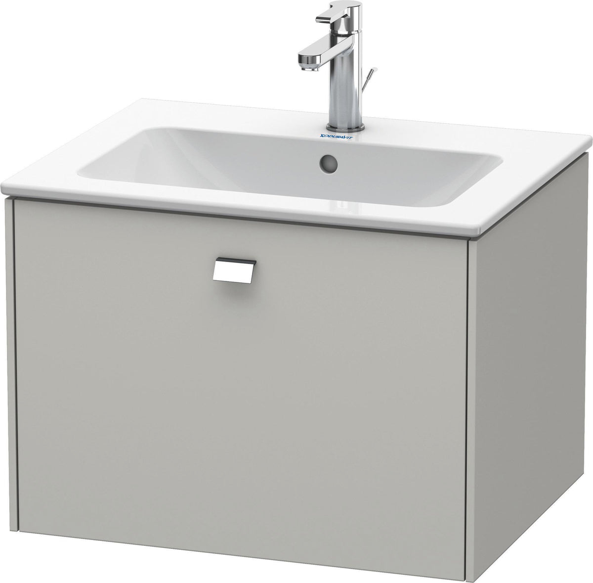Duravit Brioso Waschtischunterbau 620 mm betongrau matt mit 1 Auszug und Soft-Close