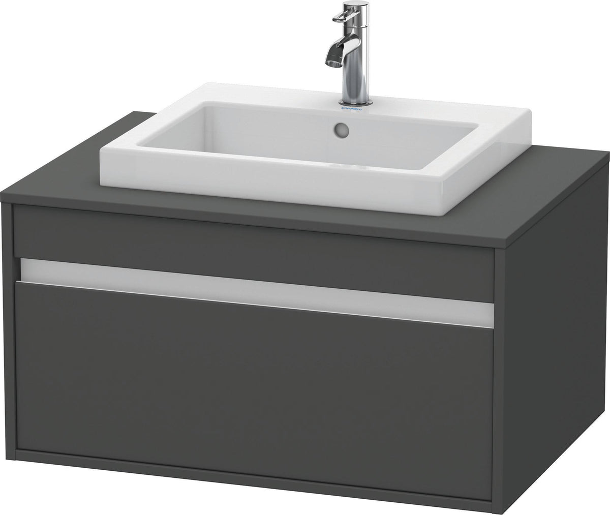 Duravit Ketho Waschtischunterbau 800 mm wandhängend, 1 Auszug, weiß matt – für Einbauwaschtisch