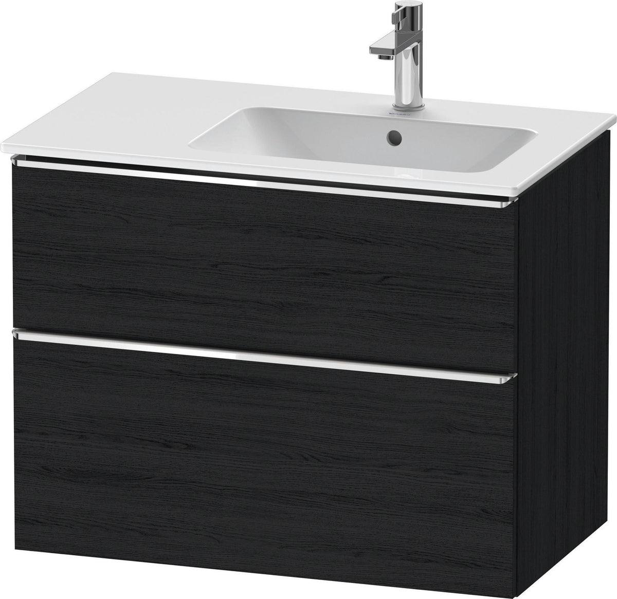 DURAVIT D-Neo Waschtischunterbau 810 mm Weiß Matt mit Bronze Griff und Soft-Close
