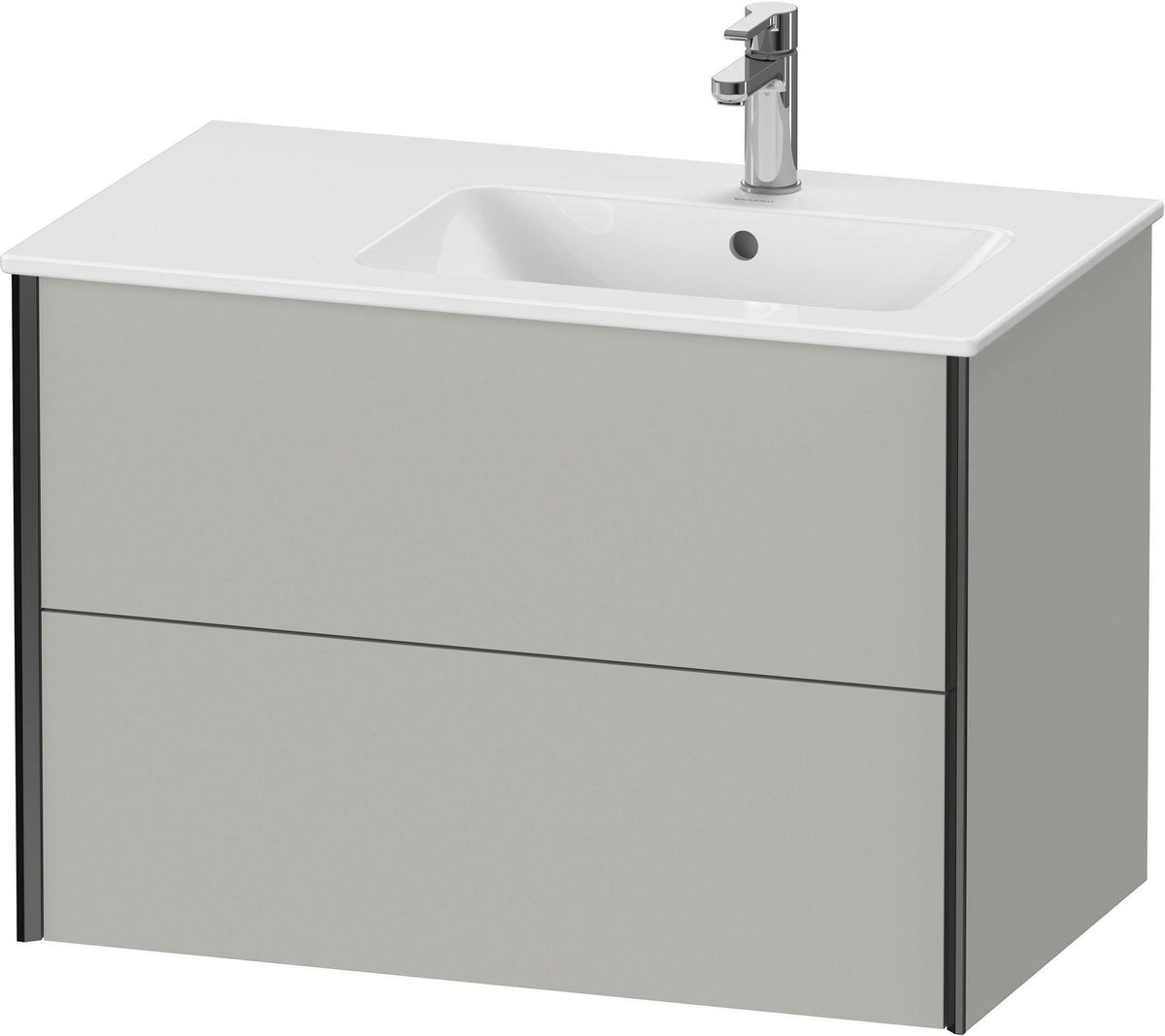 DURAVIT XViu Waschtischunterbau wandhängend 810 mm, 2 Schubkästen, weiß matt