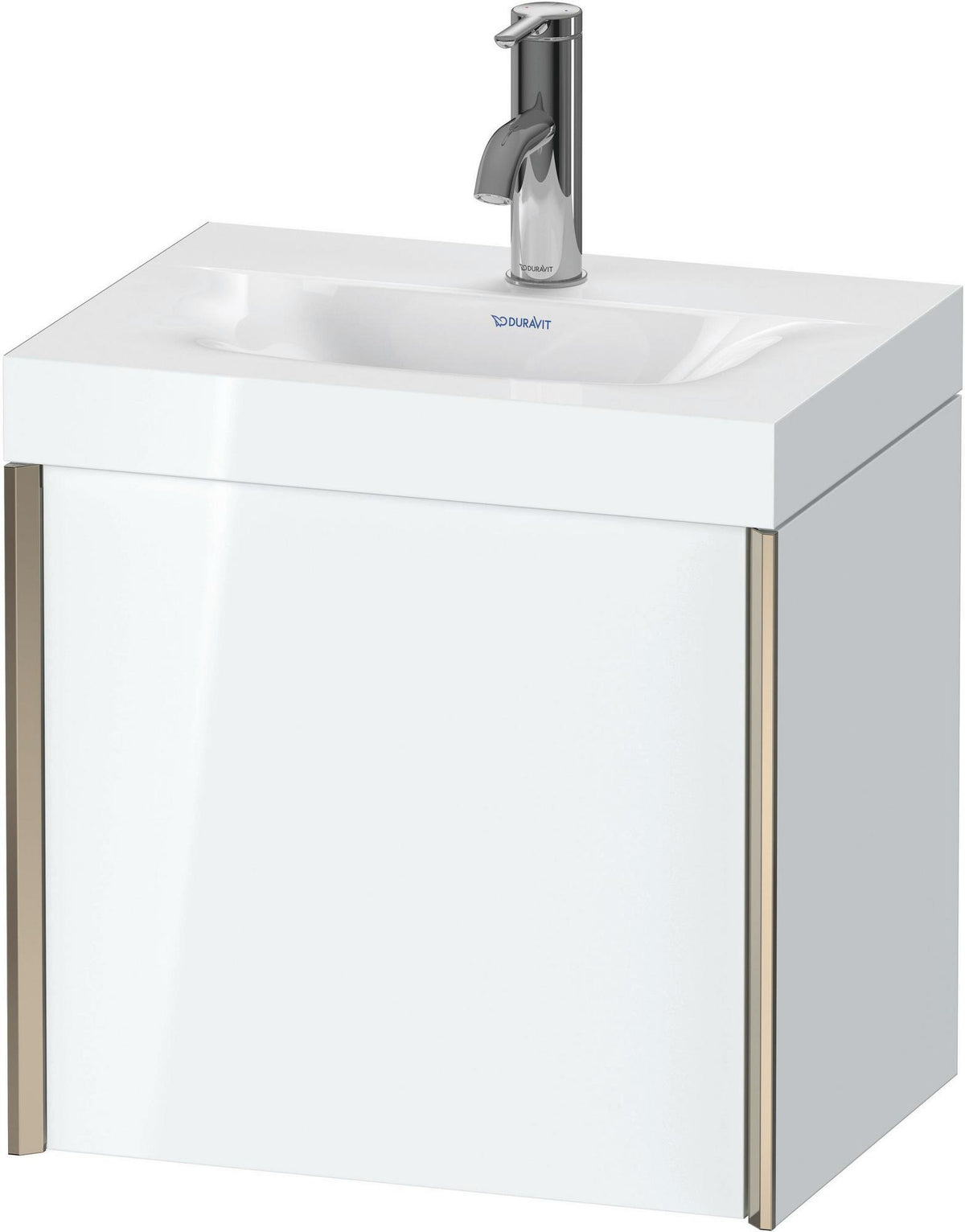 DURAVIT XViu Waschtischunterbau-Set 460 mm, champagner matt/weiß hochglanz, 1 Tür, wandhängend