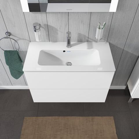 DURAVIT L-Cube Waschtischunterbau 820 mm weiß matt mit 2 Schubkästen und Tip-On-Technik