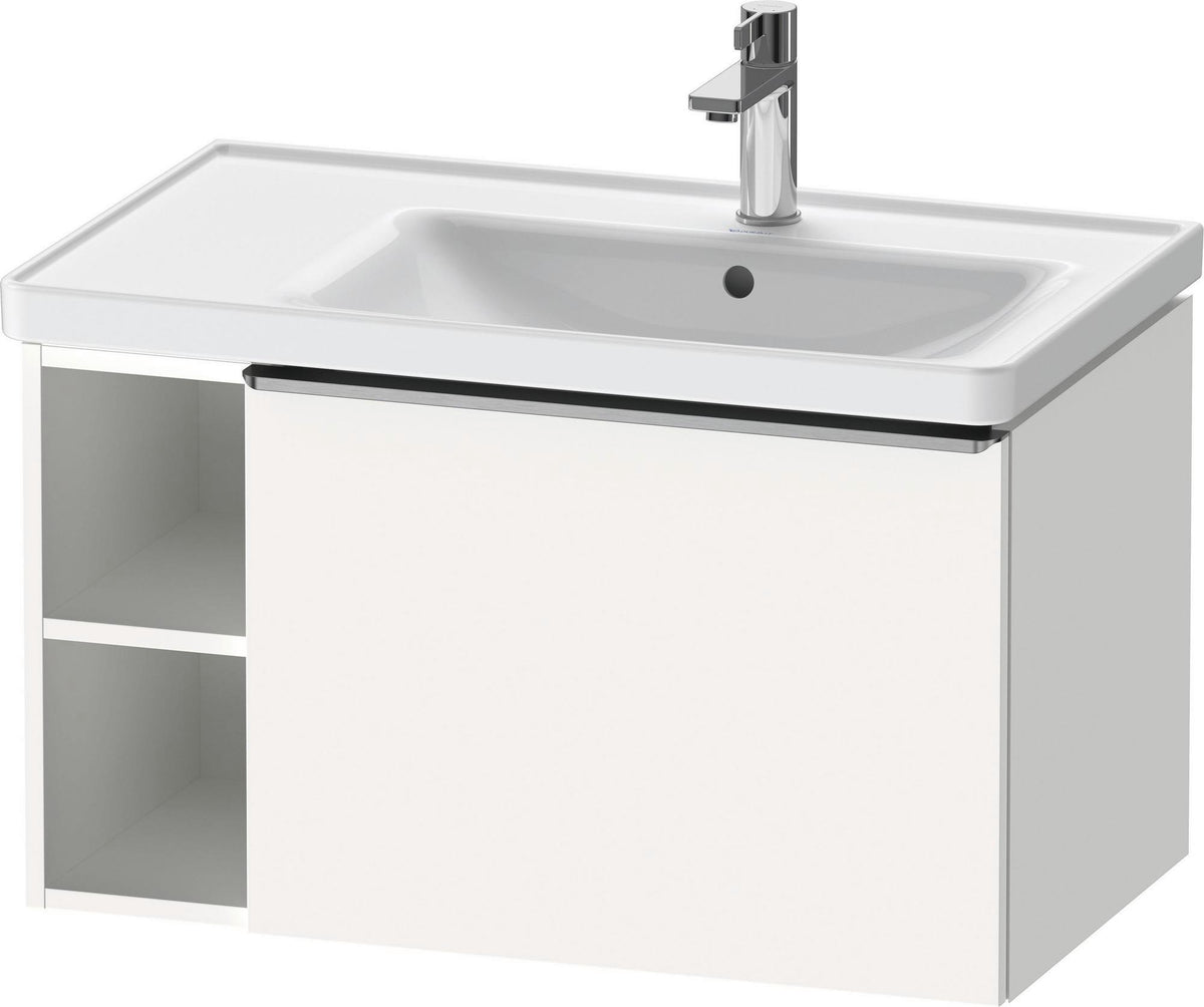DURAVIT D-Neo Waschtischunterbau 784 mm wandhängend mit 1 Auszug und 2 offenen Fächern in Betongrau Matt