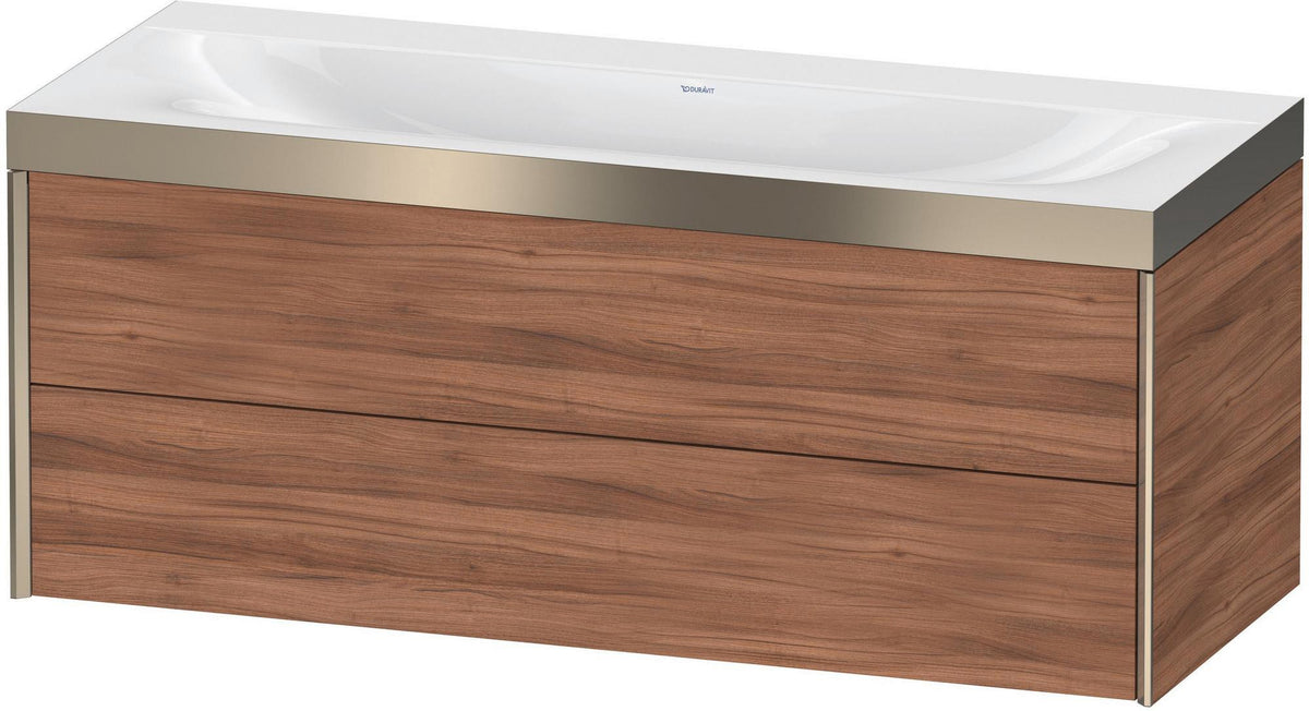 DURAVIT XViu c-bonded Waschtischunterbauset 1200 mm wandhängend mit 2 Schubkästen