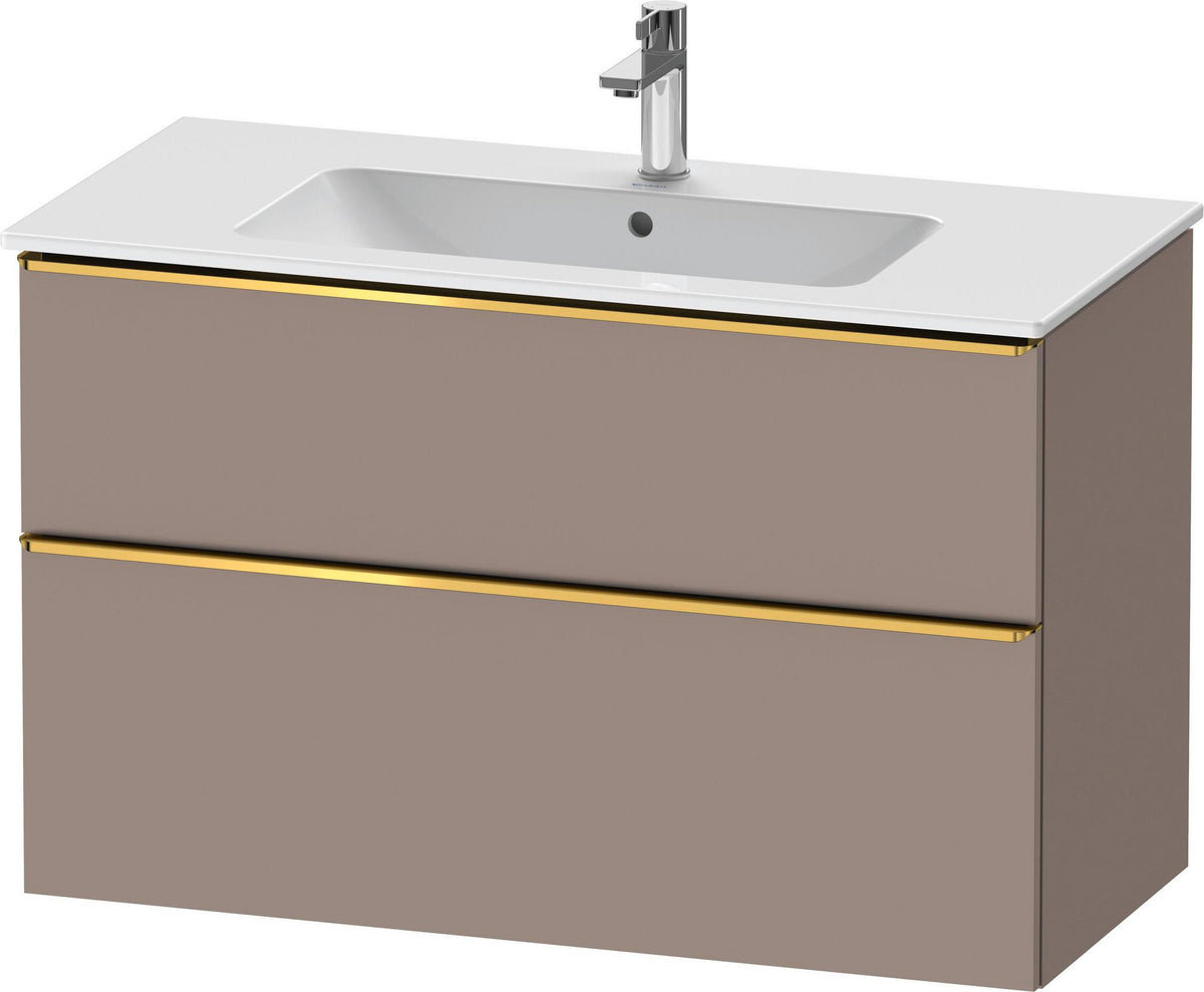 DURAVIT D-Neo Waschtischunterbau 1010 mm Eiche Schwarz mit Bronze Griff