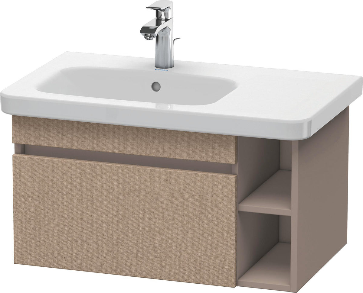 DURAVIT DuraStyle Waschtischunterbau 730 mm betongrau matt – wandhängend mit 1 Auszug & 2 offenen Fächern