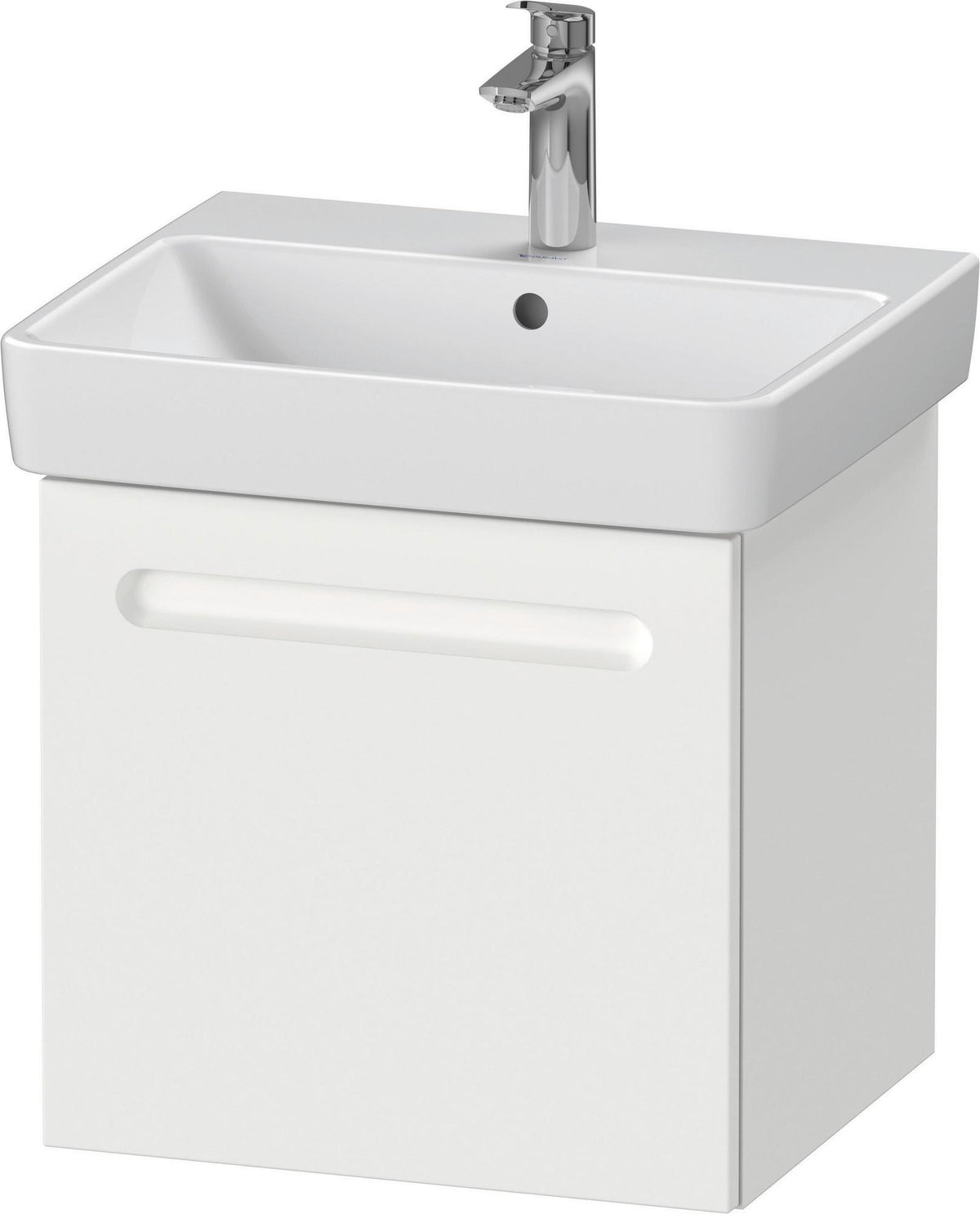 Duravit No.1 Waschtischunterbau wandhängend 490 mm, 1 Auszug, Weiß Matt – mit Soft-Close