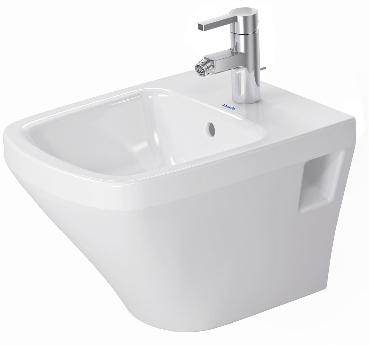 DURAVIT DuraStyle Wand-Bidet 480 mm mit Überlauf, Hahnlochbank, 1 Hahnloch, weiß