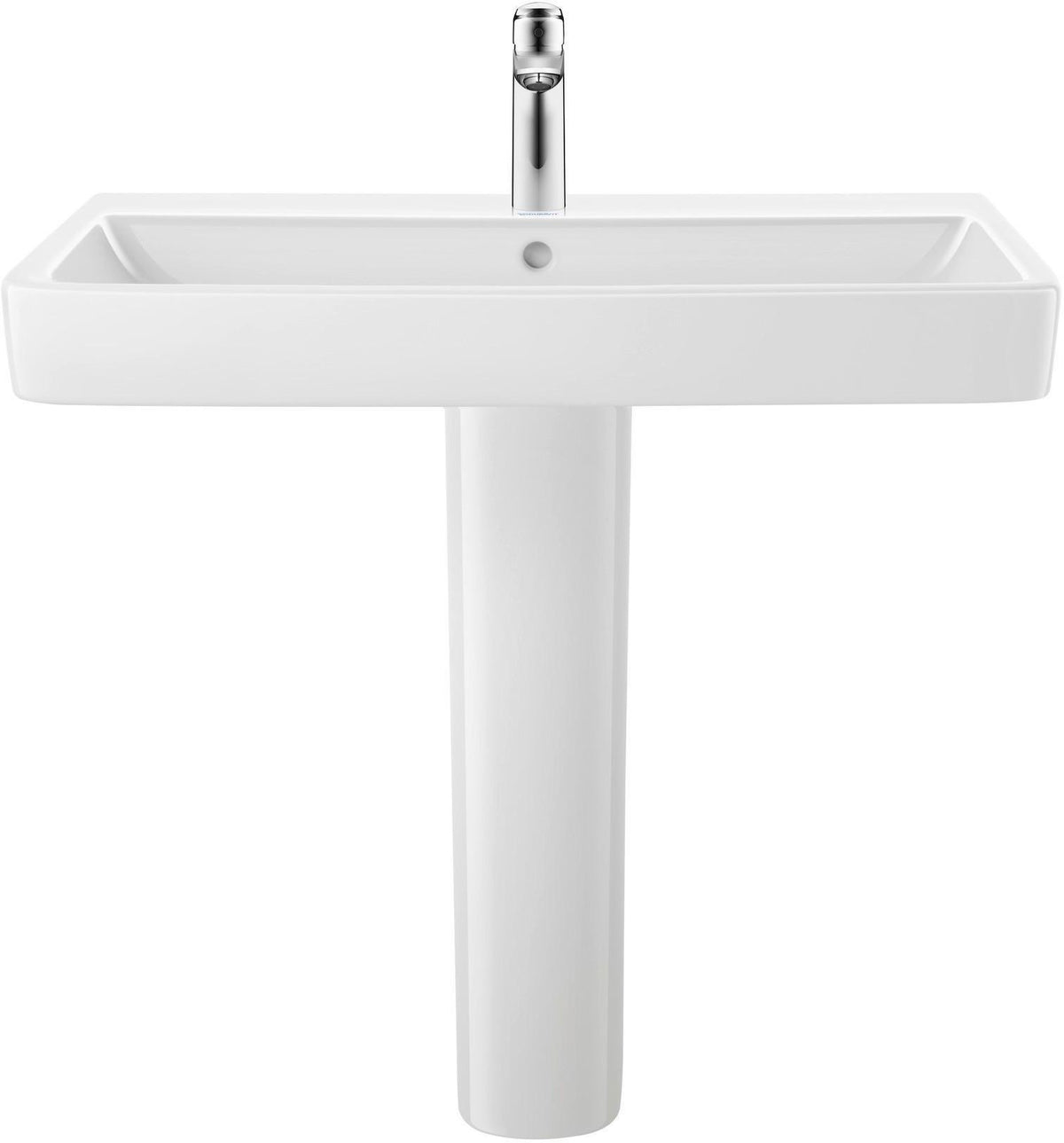 Duravit No.1 Möbelwaschtisch 550 mm weiß mit Überlauf und Hahnlochbank