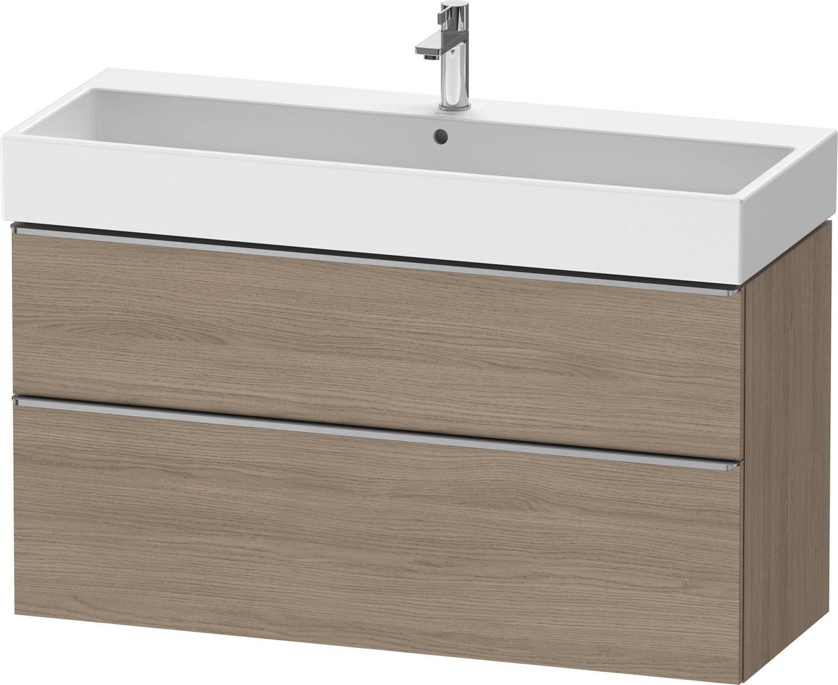 Duravit D-Neo Waschtischunterbau 1184 mm Eiche Terra Matt – 1 Auszug, wandhängend, Soft-Close