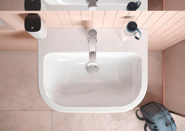 Duravit D-Code Einhebel-Waschtischmischer mit Kaltstart-Funktion, Chrom, 107 mm Ausladung