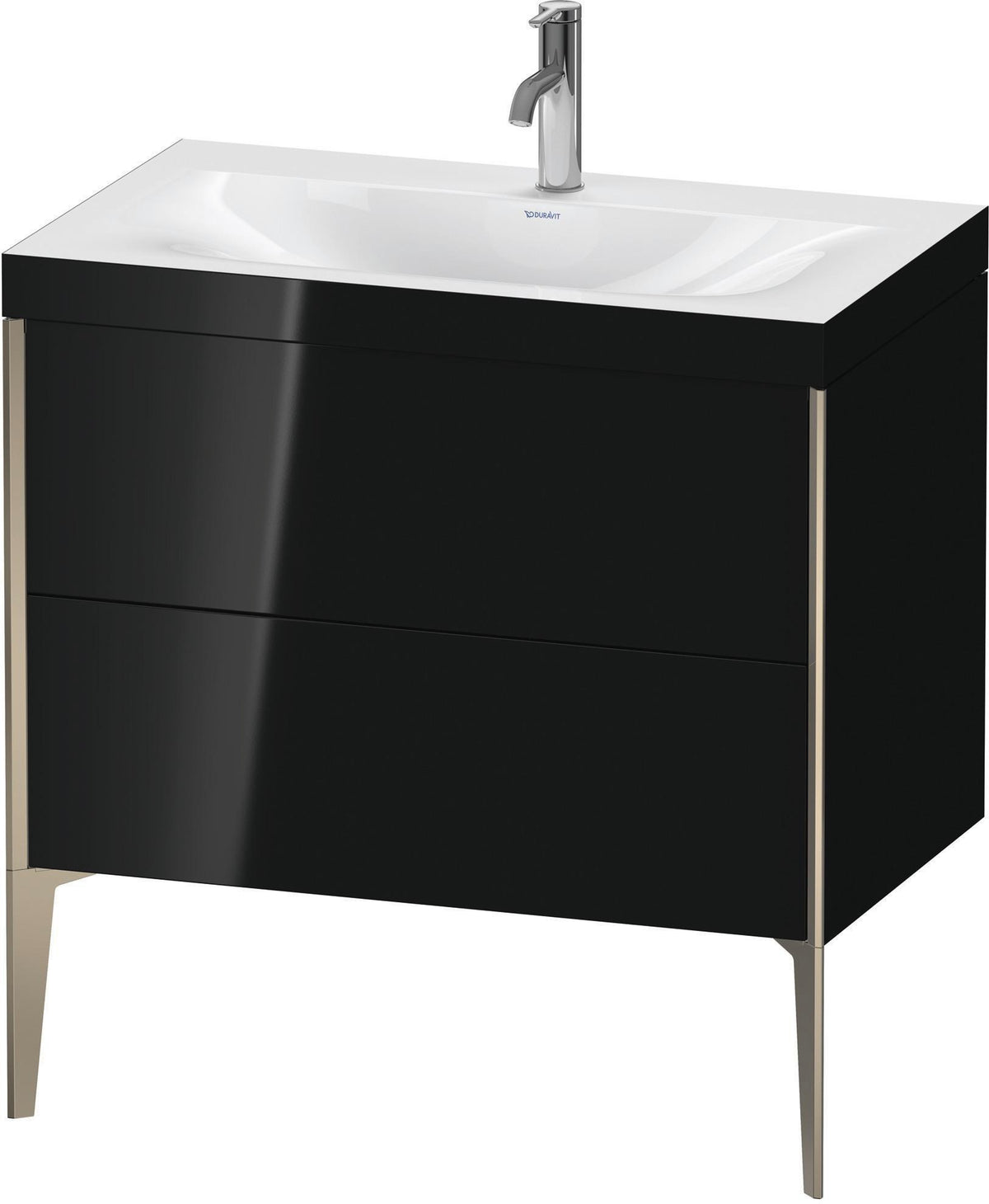 DURAVIT XViu c-bonded Waschtischset 800 mm bodenstehend mit 2 Auszügen und Tip-on Technik