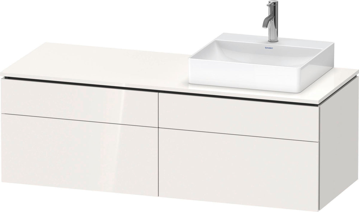 DURAVIT L-Cube Waschtischunterbau 1420 mm Taupe supermatt mit Tip-on und Soft-Close