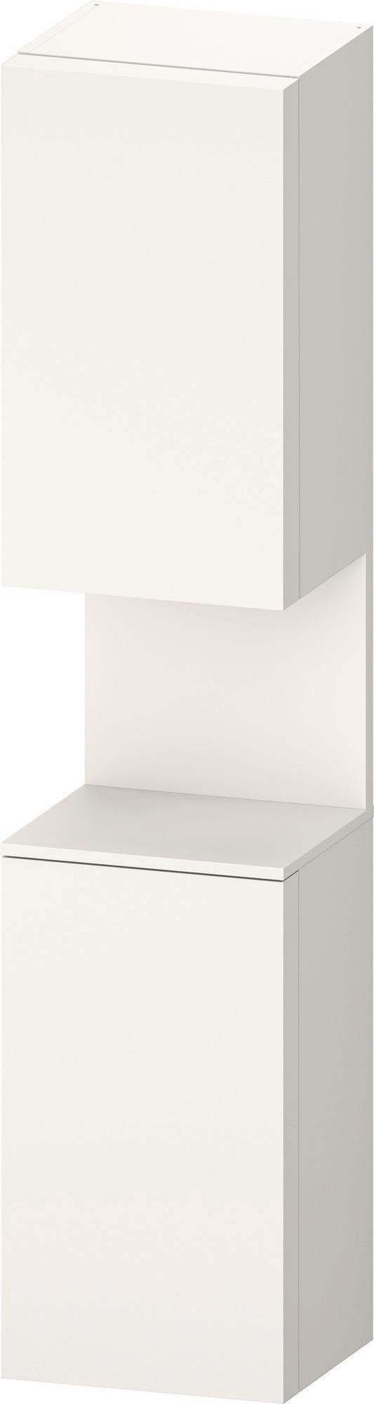 DURAVIT Qatego Hochschrank 400 mm Eiche Schwarz Matt – 2 Türen, Soft-Close, Tip-on