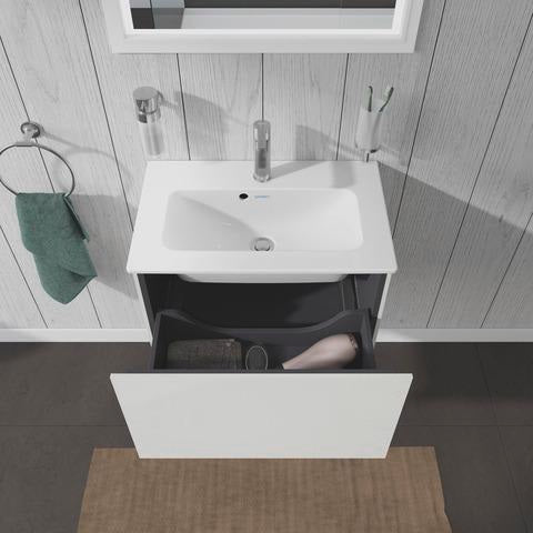 DURAVIT L-Cube Waschtischunterbau 620 mm, 1 Auszug, Weiß Matt, Wandmontage