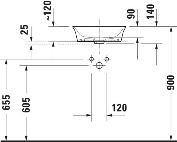 DURAVIT White Tulip Aufsatzbecken 430 mm weiß ohne Überlauf mit WonderGliss
