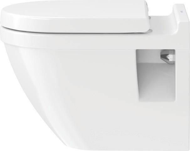 Duravit Wand-WC Starck 3 Tiefspüler 545 mm mit WonderGliss Beschichtung, weiß