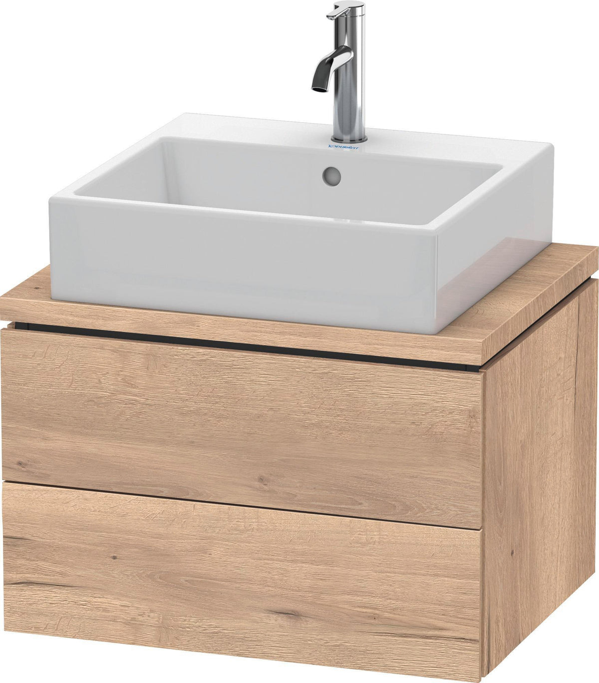 Duravit L-Cube Konsolenwaschtischunterbau 620 mm betongrau matt mit 2 Schubkästen und Tip-On-Technik