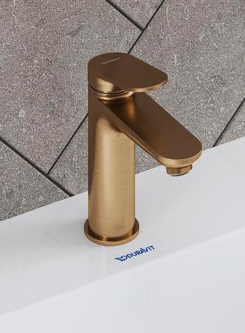 DURAVIT Wave Einhebel-Waschtischmischer M mit Zugstange, Chrom – Keramikmischsystem, 122 mm Ausladung