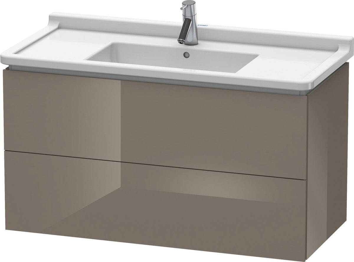 Duravit L-Cube Waschtischunterbau 1020 mm taupe matt 2 Schubkästen wandhängend