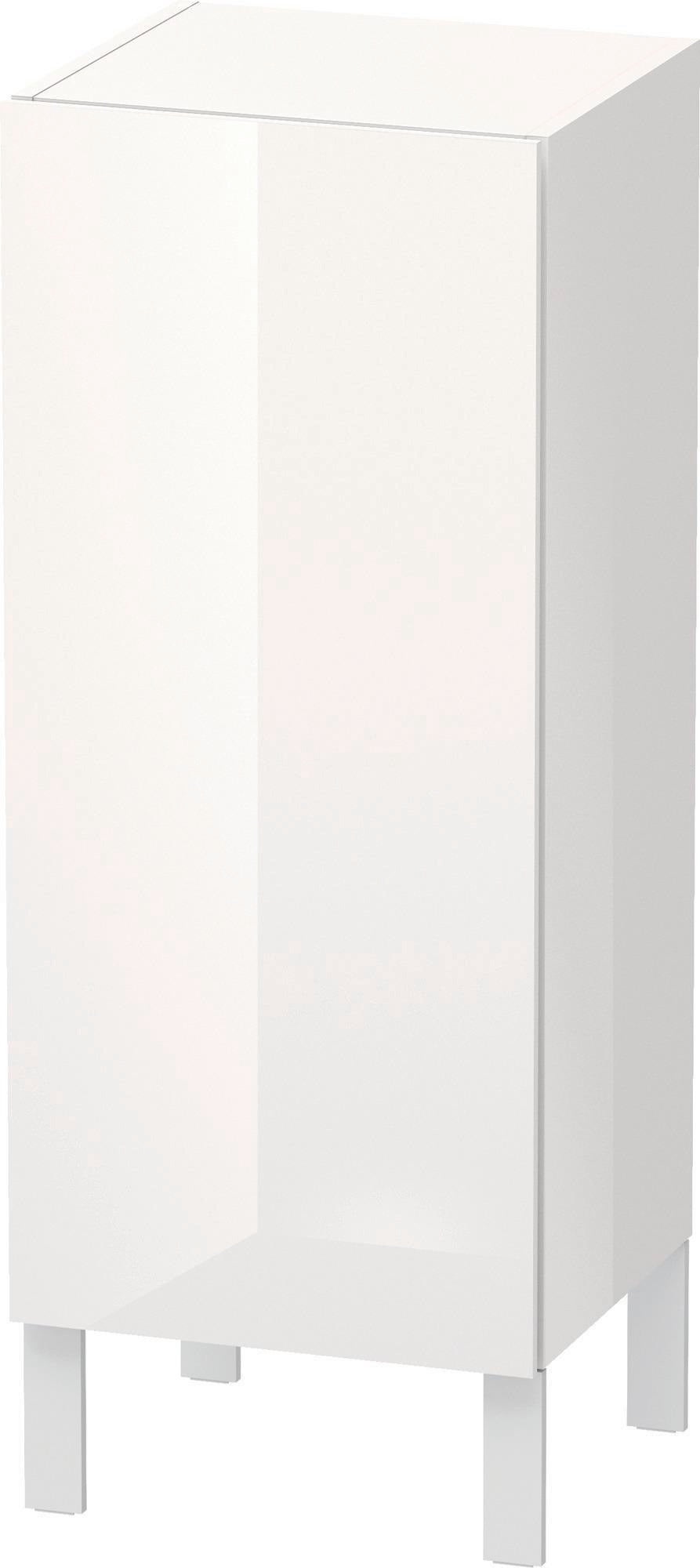 DURAVIT L-Cube Halbhochschrank 250 mm, 1 Tür links, amerikanischer Nussbaum – wandhängend mit Soft-Close
