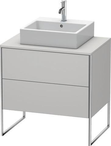 Duravit XSQUARE Waschtischunterbau 800 mm mit integriertem Fußgestell, s-matt ES Ahorn