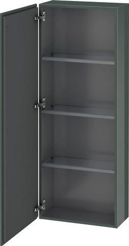 Duravit L-Cube Halbhochschrank 500 mm, 1 Tür links, amerikanisch Nussbaum, wandhängend