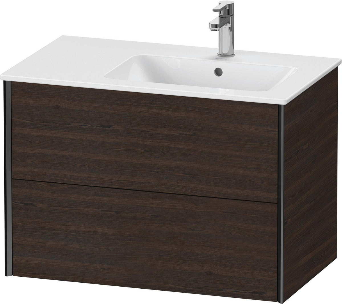 DURAVIT XViu Waschtischunterbau wandhängend 810 mm, 2 Schubkästen, weiß matt