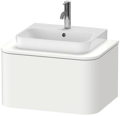 Duravit Waschtischunterbau Happy D.2 Plus 650 mm taupe supermatt mit Tip-On-Technik