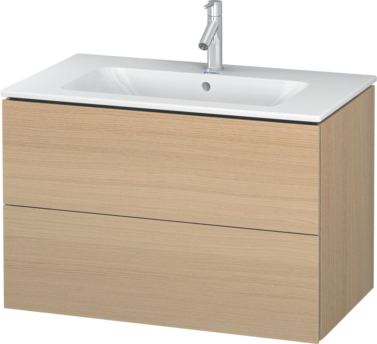 Duravit L-Cube Waschtischunterbau 820 mm taupe matt mit 2 Schubkästen und Tip-On-Technik