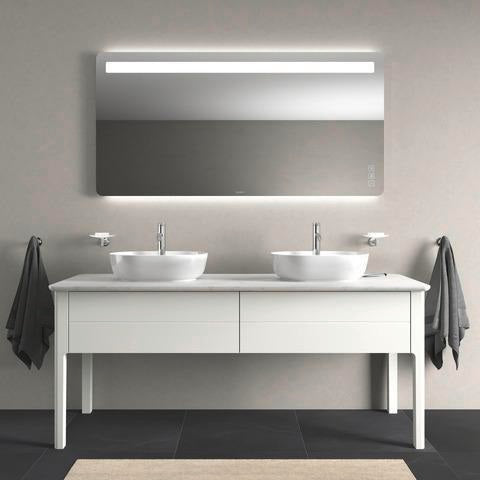 DURAVIT Luv Waschtischunterbau bodenstehend 1733 mm, 2 Auszüge, Weiß Seidenmatt, Tip-On