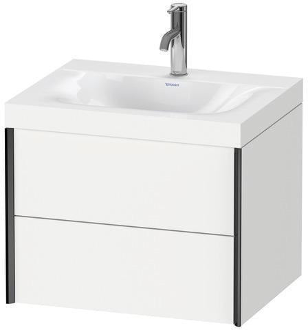 Duravit XVIU Möbelwaschtischset 600x480mm mit Viu Waschtisch und Nussbaum-Einrichtung