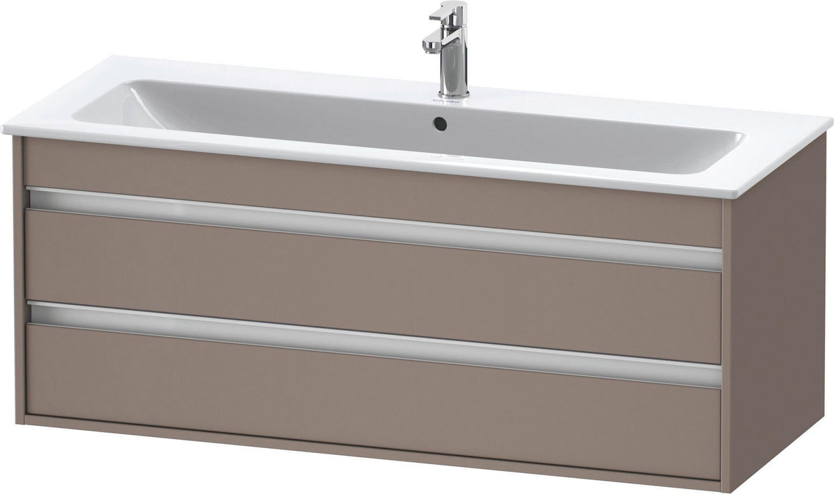 DURAVIT Ketho Waschtischunterbau 1200 mm betongrau matt mit 2 Schubkästen und Soft-Close