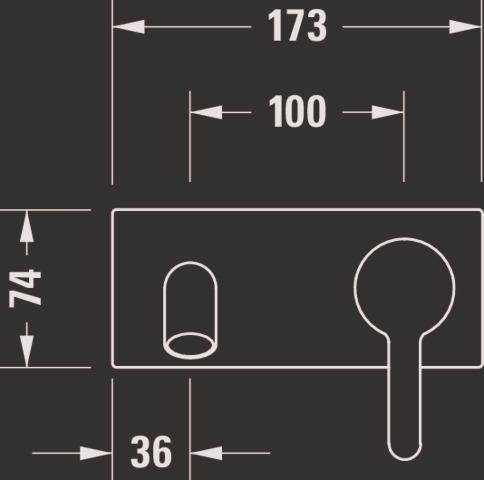 DURAVIT C.1 Einhebel-Waschtischmischer Unterputz 174 mm Schwarz Matt ohne Zugstange