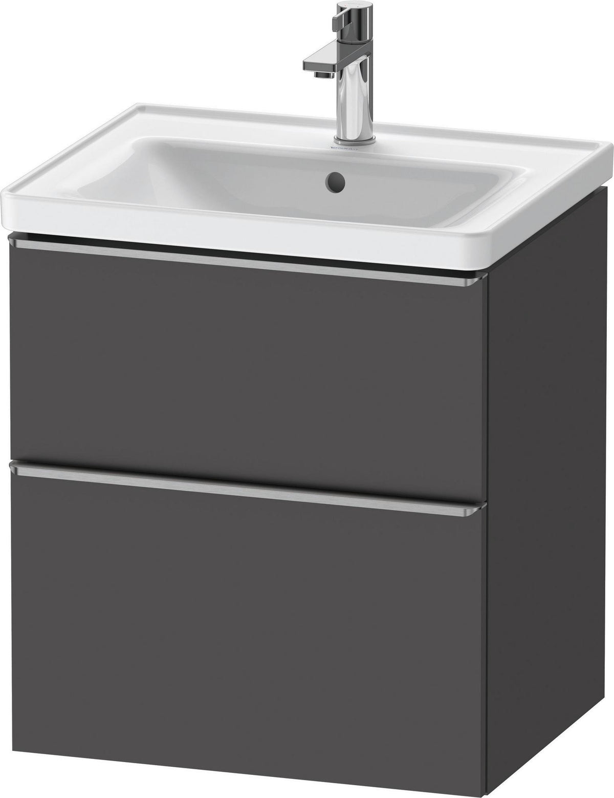 Duravit D-Neo Waschtischunterbau 584 mm betongrau matt mit Auszug und Schubkasten
