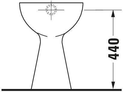 DURAVIT Stand-WC Design Classics Sudan 505 mm erhöht, weiß, Abgang senkrecht